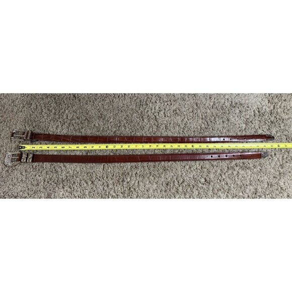 BRIGHTON VINTAGE Disney Leather Belt Sz 28 Mickey Mouse Pluto Donald Lot Of 2 - Picture 10 of 10